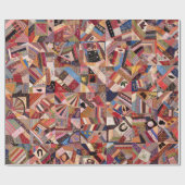 Antique Crazy Quilt Pattern - Kunstgewerbe Geschenkpapier (Flach)