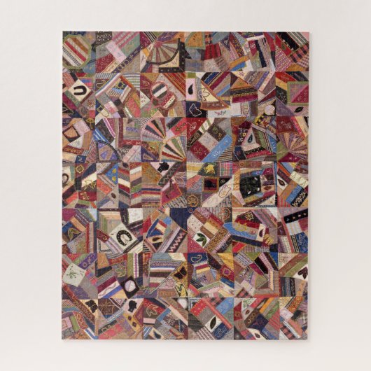 Antique Crazy Quilt Pattern - Kunstgewerbe Puzzle (Vertikal)