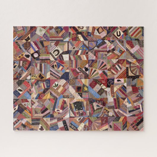 Antique Crazy Quilt Pattern - Kunstgewerbe Puzzle (Horizontal)