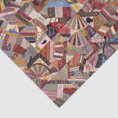 Antique Crazy Quilt Pattern - Kunsthandwerk Seidenpapier (Ausschnitt)
