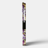 ANTIQUE DAMASK Lila Amethyst Monogramm schwarz Case-Mate iPhone Hülle (Rückseite / Links)