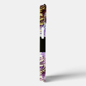 ANTIQUE DAMASK Lila Amethyst Monogramm schwarz Case-Mate iPhone Hülle (Rückseite / Rechts)