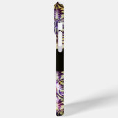 ANTIQUE DAMASK Lila Amethyst Monogramm schwarz Case-Mate iPhone Hülle (Rückseite / Links)