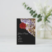 ANTIQUE DAMASK RED WAX SIEGEL MONOGRAM lila Visitenkarte (Stehend Vorderseite)