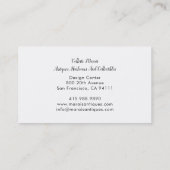 Antique Dealer Heirloom Collectible Visitenkarte (Rückseite)