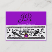 ANTIQUE DEKOR,TIERE,LILA AMETHYST MONOGRAM VISITENKARTE (Rückseite)