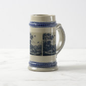 Antique Delft Blue Tile - Rinder und Vögel Bierglas (VorderseiteRechts)