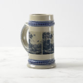 Antique Delft Blue Tile - Rinder und Vögel Bierglas (Vorderseite Links)