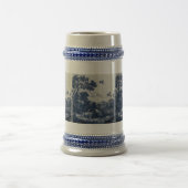 Antique Delft Blue Tile - Rinder und Vögel Bierglas (Mittel)