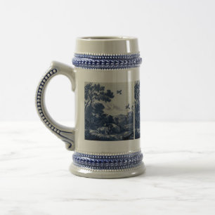 Antique Delft Blue Tile - Rinder und Vögel Bierglas