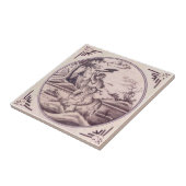 Antique Delft Manganese Bibelkain Abel Repro Fliese (Seite)