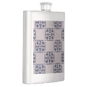 Antique Delft Tile Blue: Klassisches niederländisc Flachmann (Rechts)