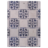 Antique Delft Tile Blue: Klassisches niederländisc Klemmbrett (Rückseite)