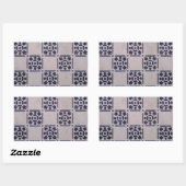 Antique Delft Tile Blue: Klassisches niederländisc Rechteckiger Aufkleber (Blatt)