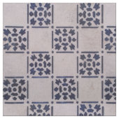 Antique Delft Tile Blue: Klassisches niederländisc Stoff (Nahaufnahme)