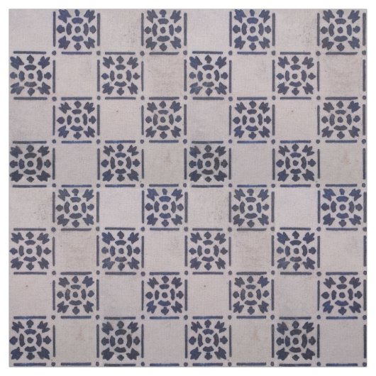 Antique Delft Tile Blue: Klassisches niederländisc Stoff (Muster)