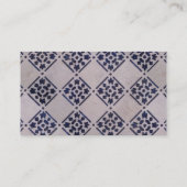 Antique Delft Tile Blue: Klassisches niederländisc Visitenkarte (Rückseite)