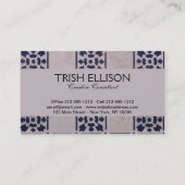 Antique Delft Tile Blue: Klassisches niederländisc Visitenkarte (Rückseite)