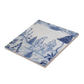 Antique Delft Tile-Pastoral Scene-Blue & White-12 Fliese (Seite)