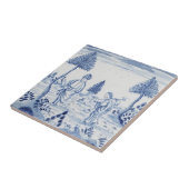 Antique Delft Tile-Pastoral Scene-Blue & White-13 Fliese (Seite)
