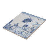 Antique Delft Tile-Pastoral Scene-Blue & White-17 Fliese (Seite)