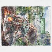 Antique Dinosaur Birthday Blanket Individuelle Nam Fleecedecke (Vorderseite (Horizontal))