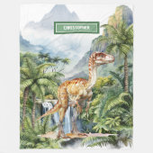 Antique Dinosaur Blanket Personalisierter Name des Fleecedecke (Vorderseite)