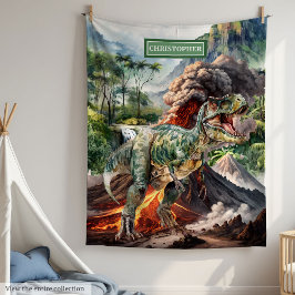 Antique Dinosaur Geburtstagsgeschenk Personalisier Fleecedecke
