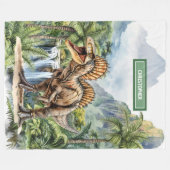 Antique Dinosaur Personalisiert Blanket Boys Gift Fleecedecke (Vorderseite (Horizontal))