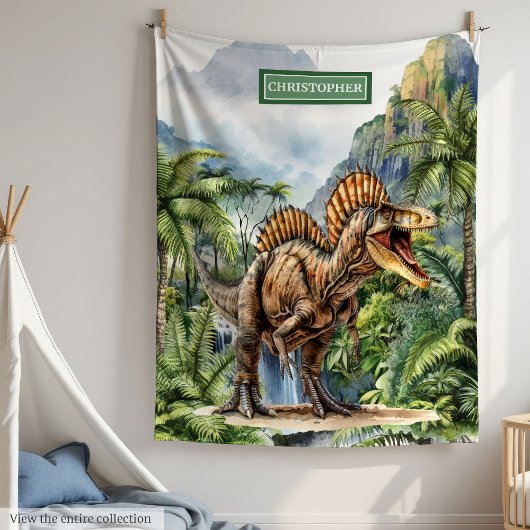 Antique Dinosaur Personalisiert Blanket Boys Gift Fleecedecke