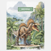 Antique Dinosaur Personalisiert Blanket Boys Gift Fleecedecke (Vorderseite)