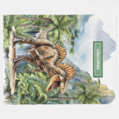 Antique Dinosaur Personalisiert Blanket Boys Gift Fleecedecke (Vorderseite (Horizontal))