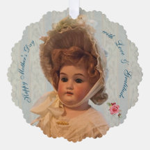 Antique Doll Ornament Geschenkkarte