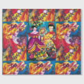 ANTIQUE DOLLS,KLEINES MÄDCHEN UND CHRISTMAS ORNAME GESCHENKPAPIER (Flach)