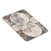 Antique Double Hemisphere Weltkarte Magnet (Rechte Seite)