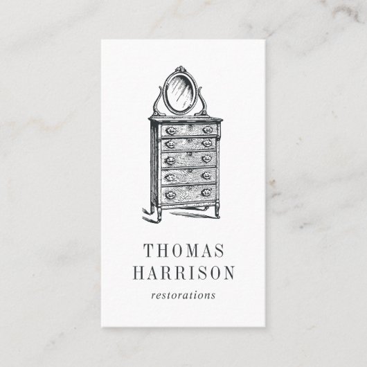 Antique Dresser | Vintage Möbel Visitenkarte (Vorderseite)