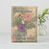 Antique Dusty Rose 80 Geburtstag Einladung (Stehend Vorderseite)