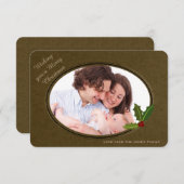 Antique Effect Frame Custom Foto Weihnachten Einladung (Vorne/Hinten)