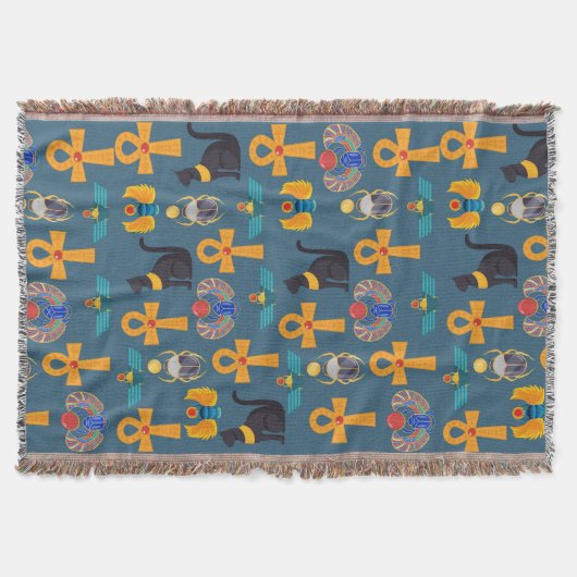 Antique Egypt Pattern, Hieroglyphics digital paper Decke (Vorderseite)