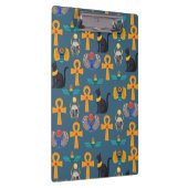 Antique Egypt Pattern, Hieroglyphics digital paper Klemmbrett (Rechts)