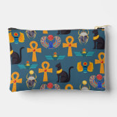 Antique Egypt Pattern, Hieroglyphics digital paper Zubehörtasche (Rückseite)