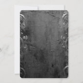 Antique Elegante Silver Wedding Einladung (Rückseite)