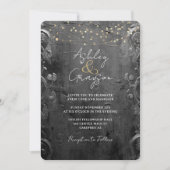 Antique Elegante Silver Wedding Einladung (Vorderseite)