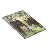 Antique Elephant Rhino - Dschungeldruckerei Notizblock (Rechte Seite)