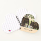 Antique Elephant Rhino im Dschungeldruckbuch Notizblock (Innenseite)