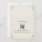 Antique Emerald Green Wedding Einladung (Rückseite)