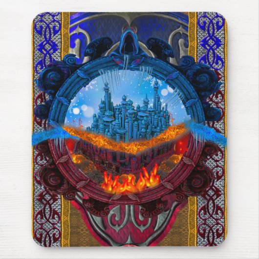 Antique Enchanted Fantasy Fairytale Buch I Mousepad (Vorne)