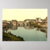 Antique England print, Exbridge, Exeter, Großbrita Poster (Vorne)