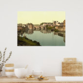 Antique England print, Exbridge, Exeter, Großbrita Poster (Küche)