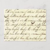 Antique Ephemera Cursive Kalligrafie Script Poetry Postkarte (Vorderseite)